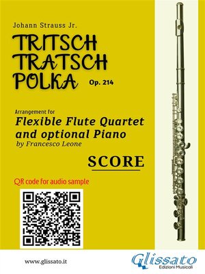 cover image of Flute Quartet sheet music score of "Tritsch-Tratsch-Polka"